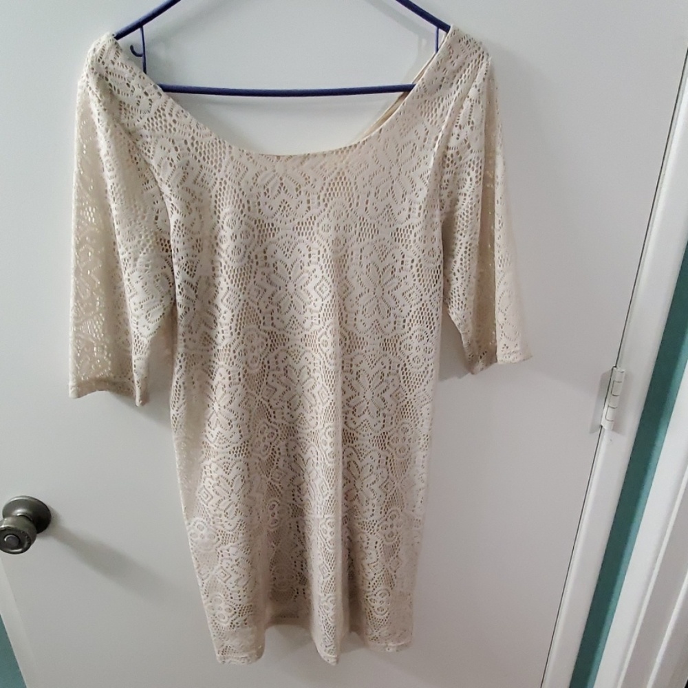 Lace shift dress